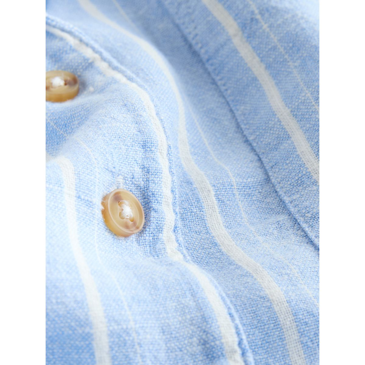 Chemise sans manches avec col à revers et lin rayé bleu/blanc, NEXT
