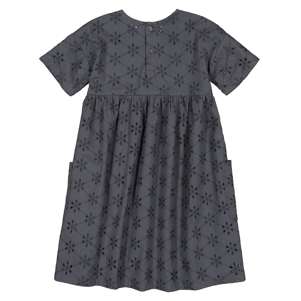Robe en broderie anglaise gris anthracite, LA REDOUTE COLLECTIONS