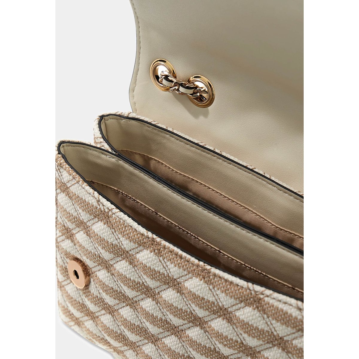 Sac Bandoulière Giully beige multi, GUESS