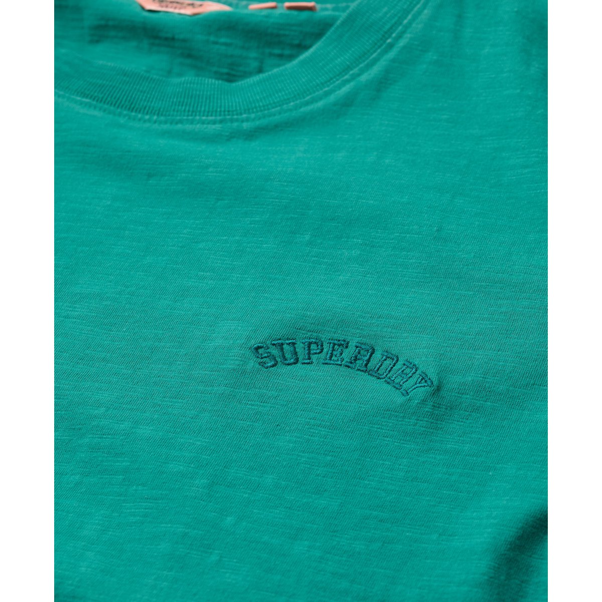 T-shirt délavé à logo Essential vert alpin, SUPERDRY