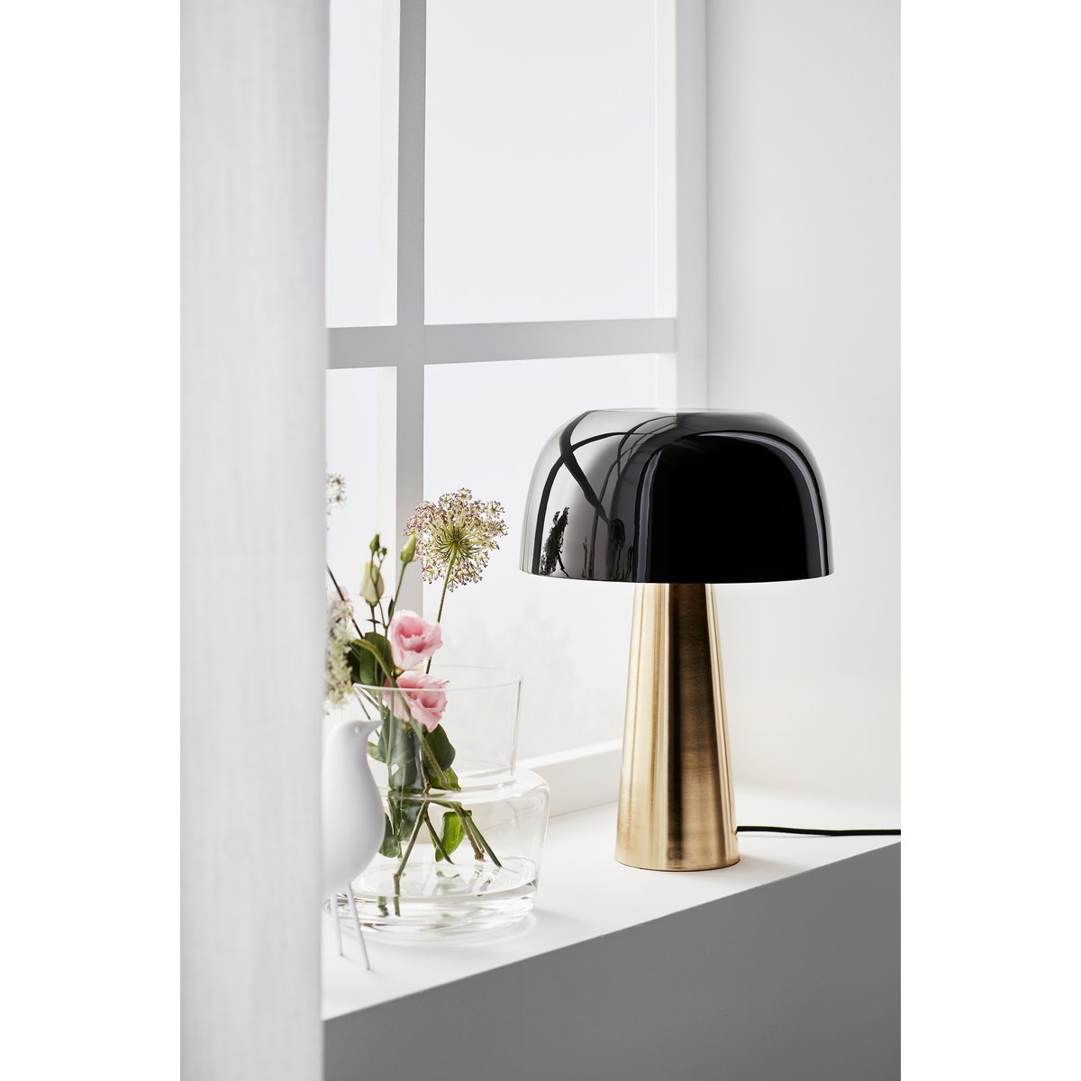 Lampe de Table métal BLANCA noir et or, MARKSLOJD