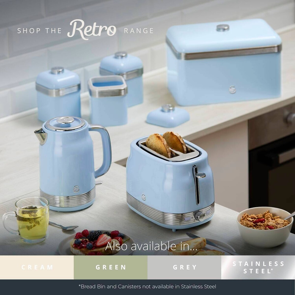 RetroRevive 2-Slice Toaster cream, SWAN
