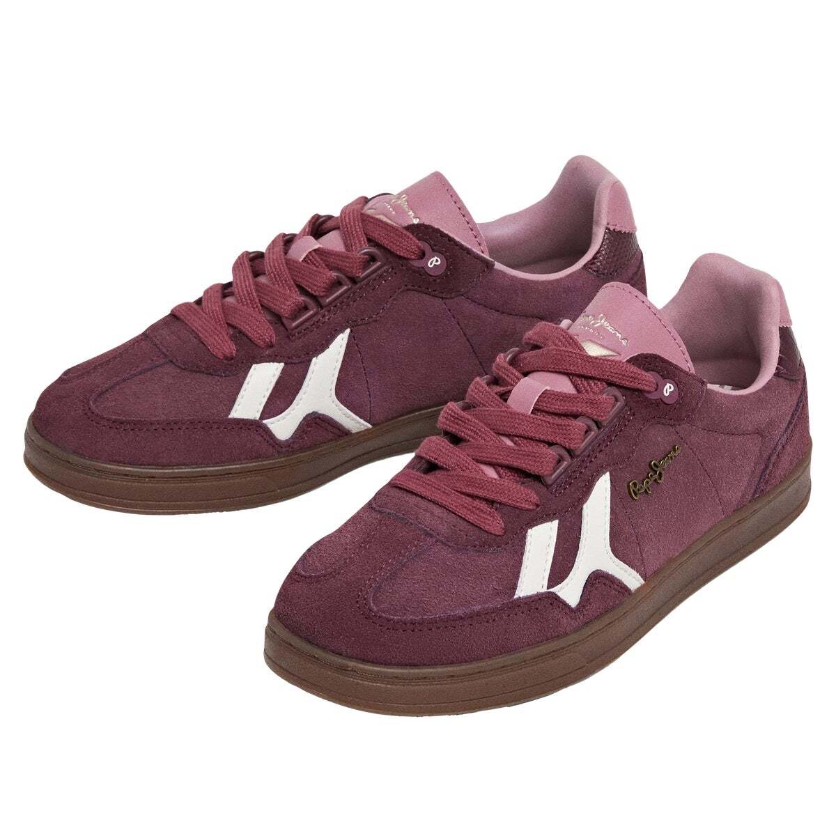 Ball - Baskets En Daim À Semelle Cupsole violet vin, PEPE JEANS