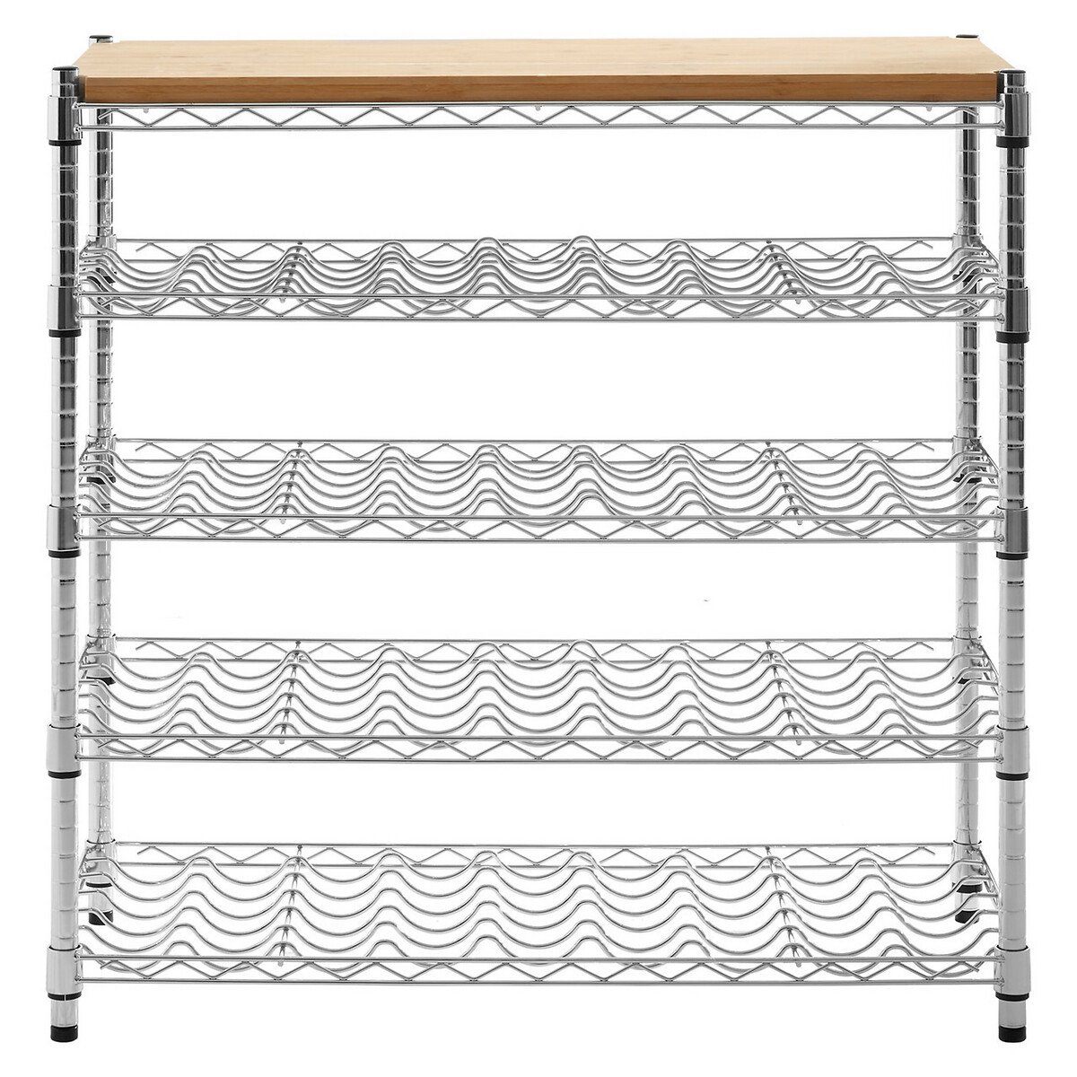 5-Tier Frankfurt Wine Rack silver-coloured, SO'HOME