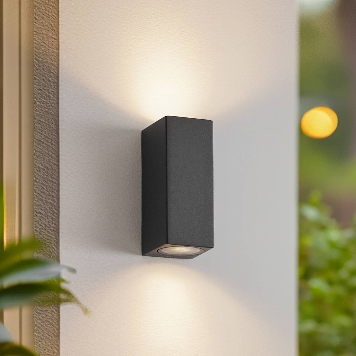 Applique extérieure en aluminium moderne anthracite, LUCANDE