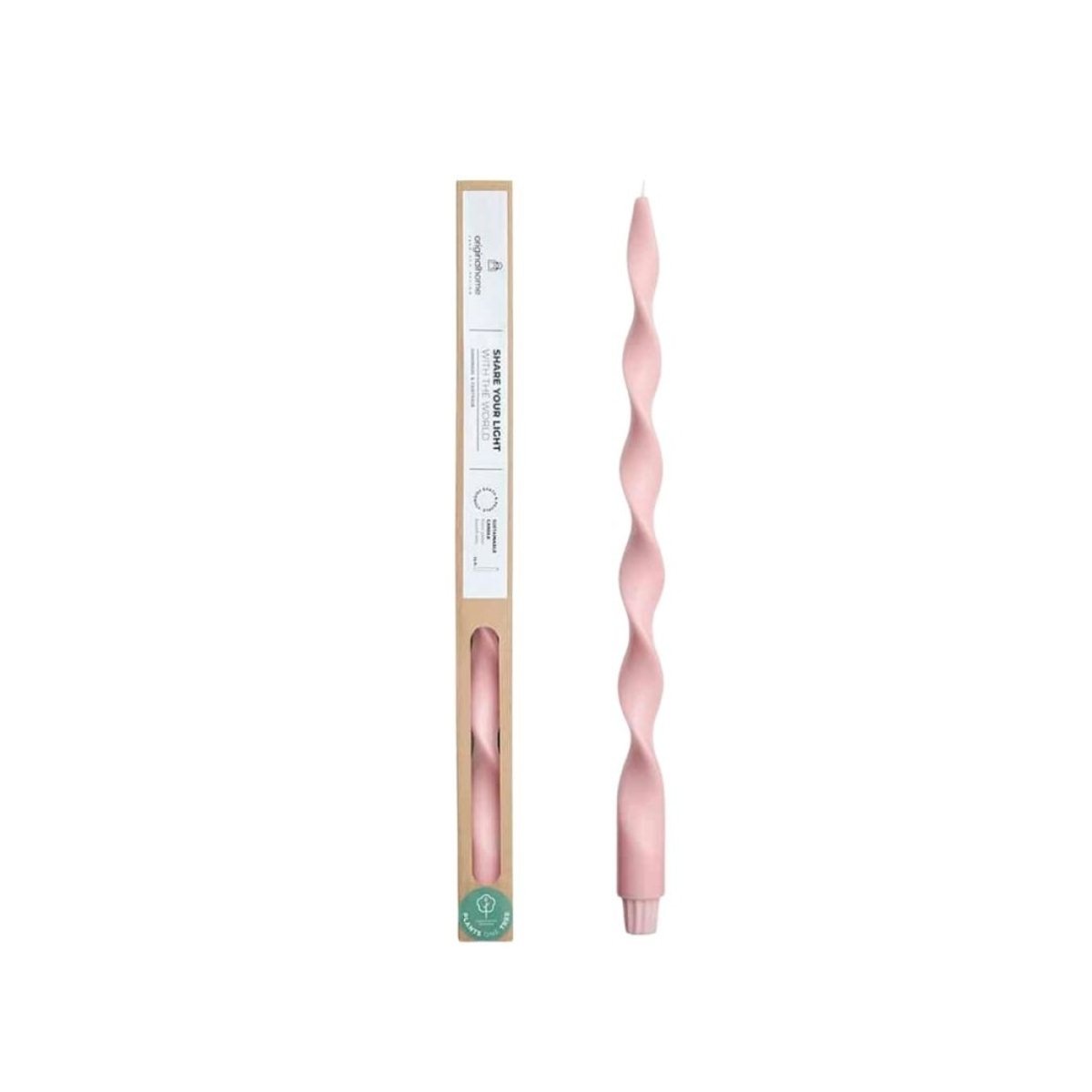Bougie spirale 40cm rose, ORIGINALHOME