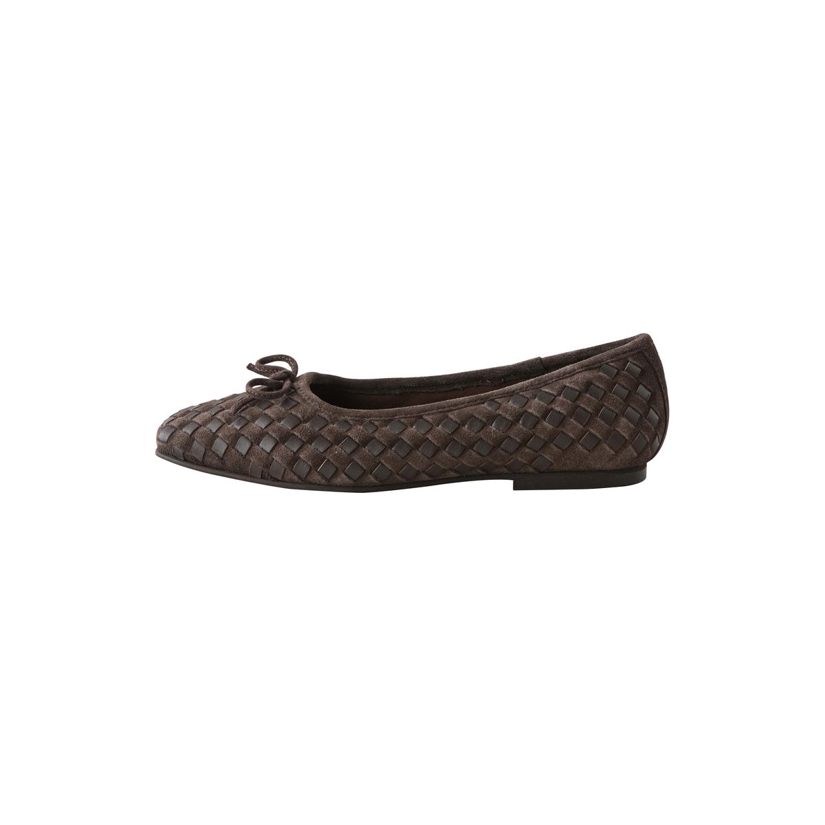 Ballerines en cuir tissé forever comfort® marron chocolat, NEXT