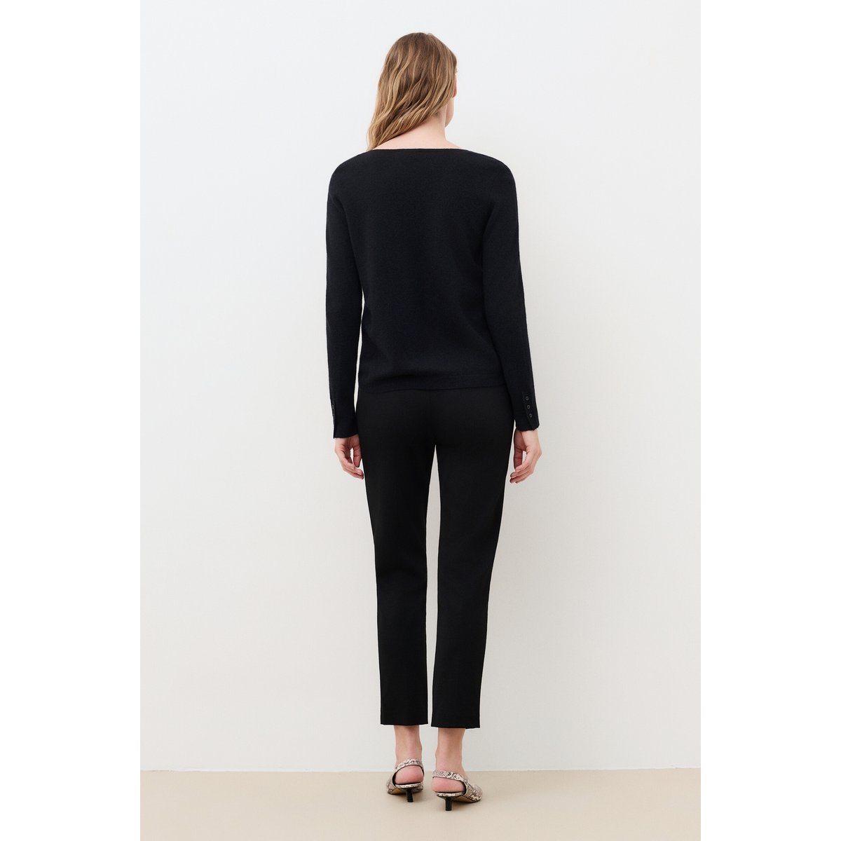 Pull droit col v cachemire MVICKIE noir, CAROLL