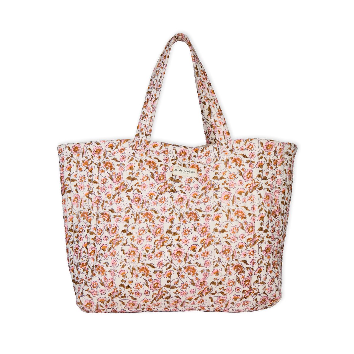 Sac cabas imprimé Edel blanc edel ambre, BINDI ATELIER