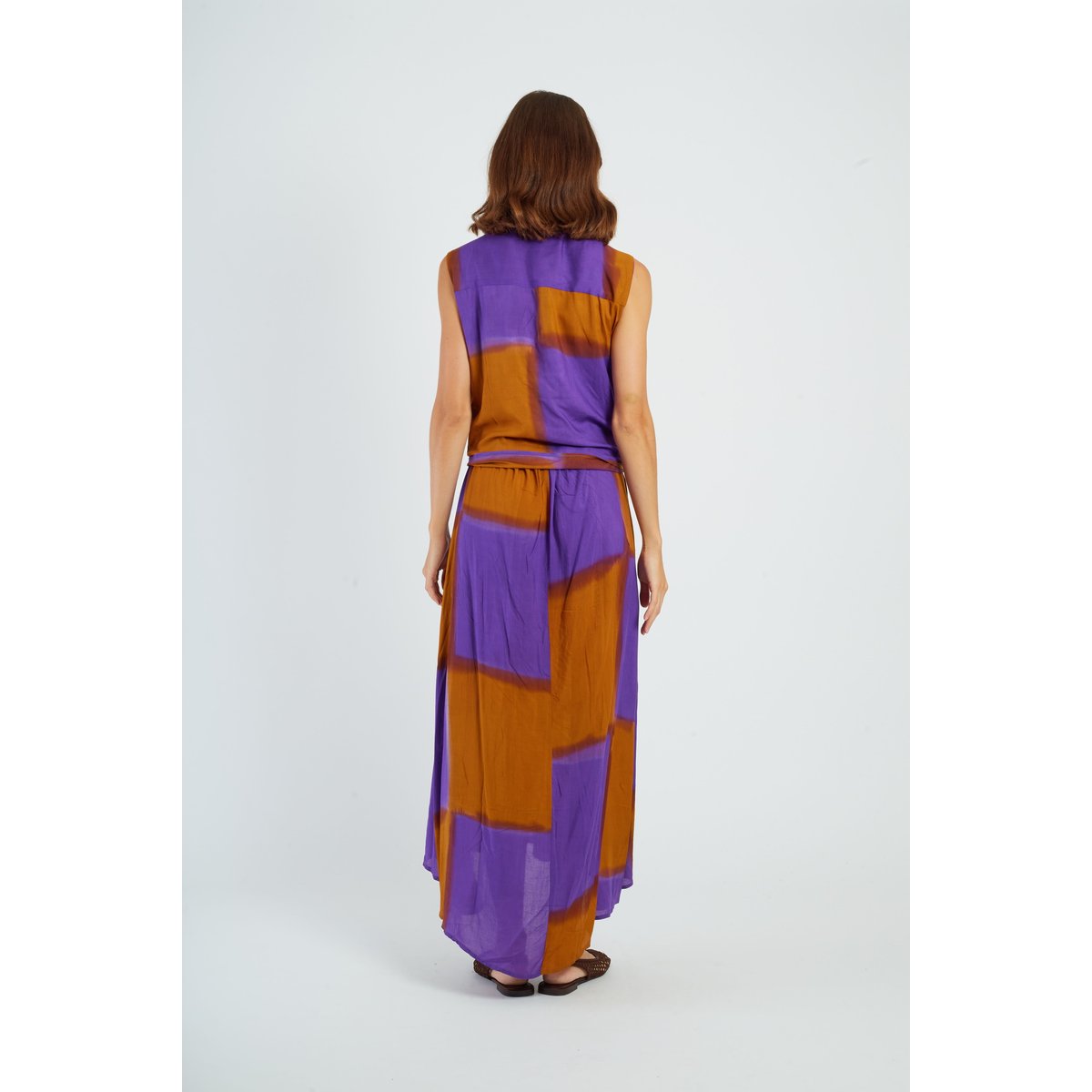 Robe longue imprimée MICHELLE violet, DERHY