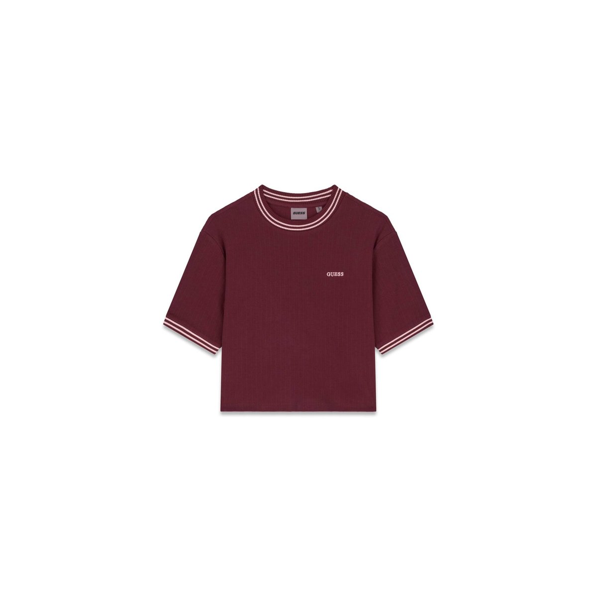 T-Shirt Court rouge foncé, GUESS