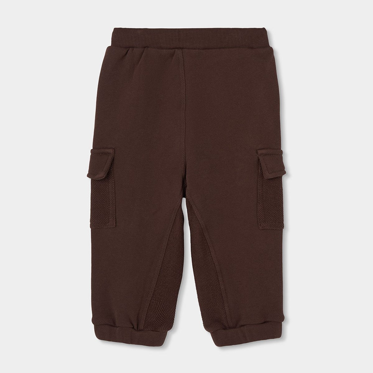 Pantalon garçon en molleton cargo marron, BOBOLI