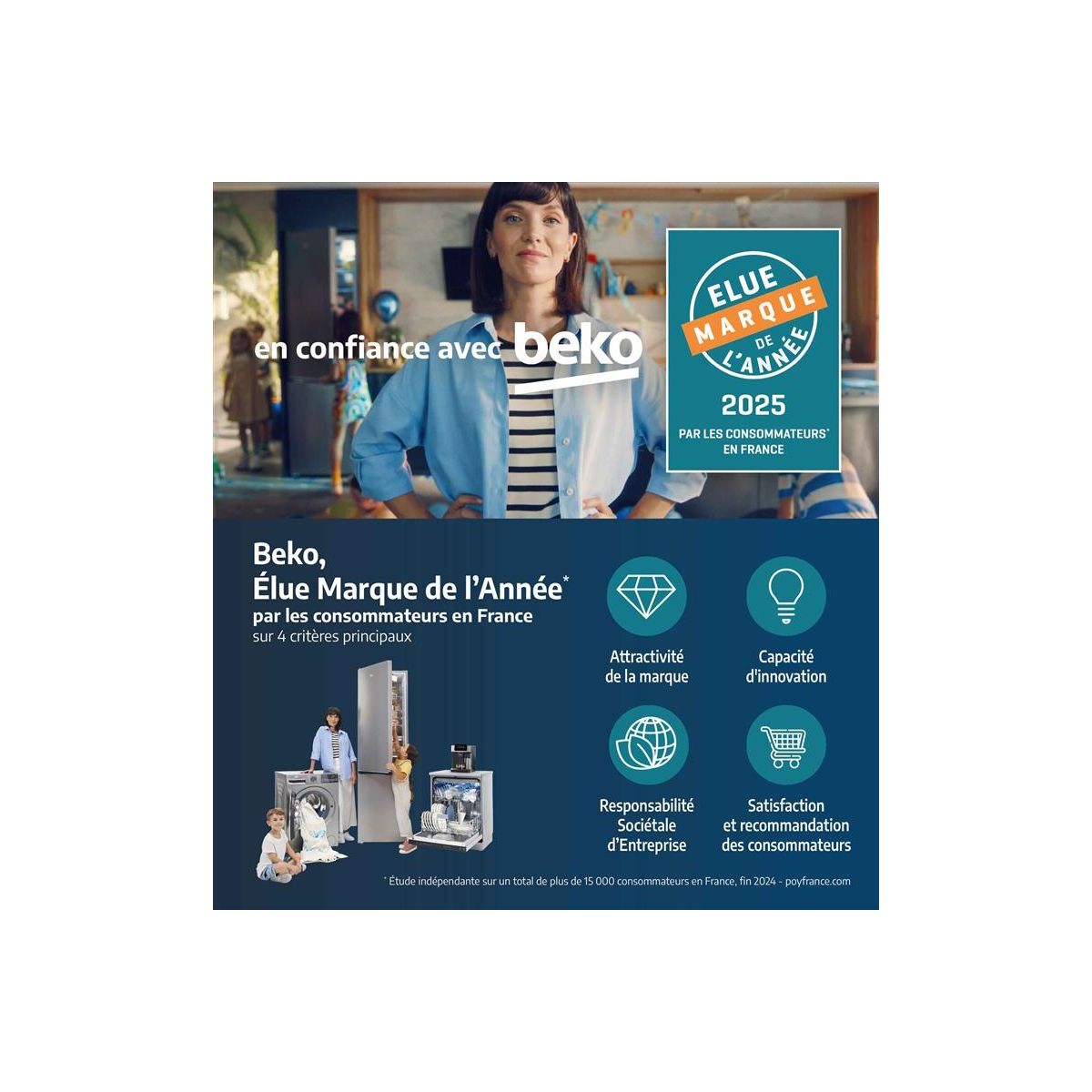 Réfrigérateur combiné B5RCNE416HXB couleur unique, BEKO