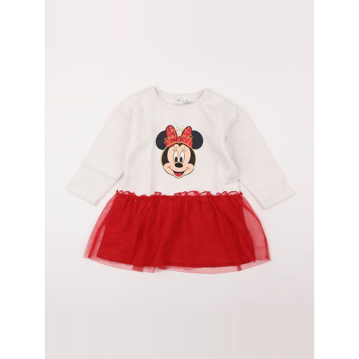 Robe - Etat satisfaisant blanc, rouge, H&M