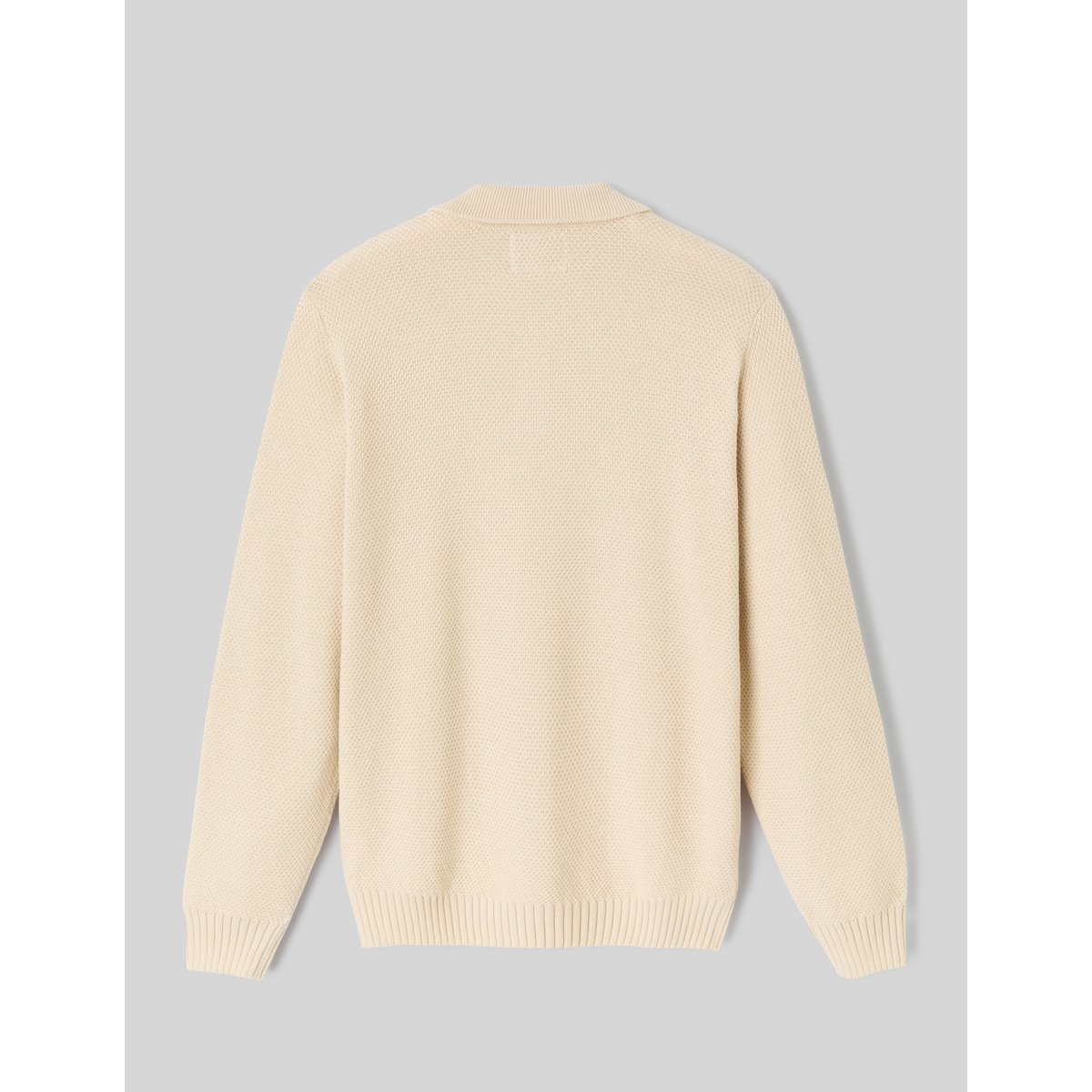 Pull col polo blanc cassé, BZB