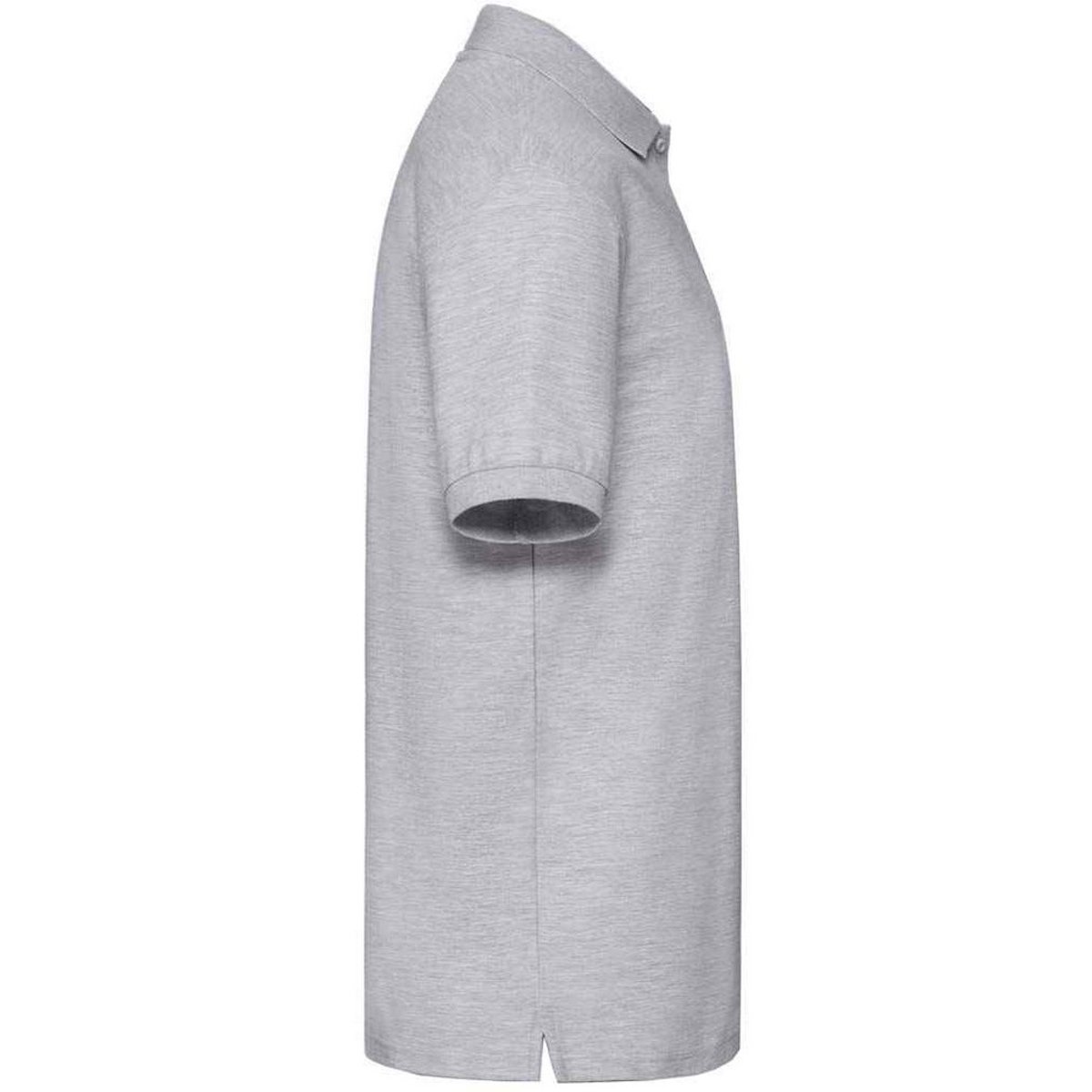 Polo PREMIUM gris clair chiné, FRUIT OF THE LOOM