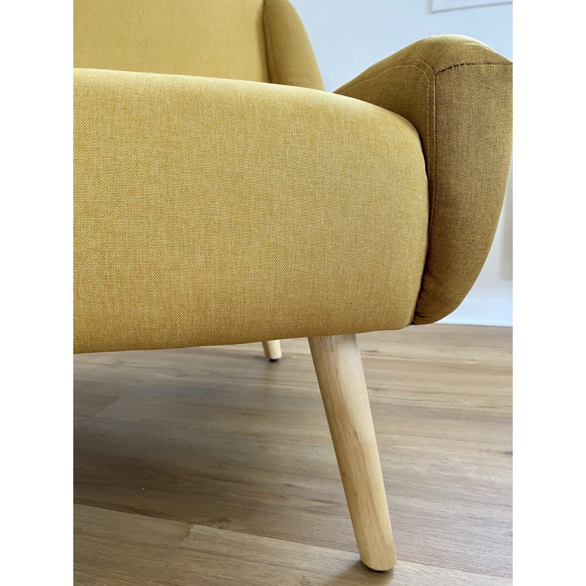 Fauteuil rétro en tissu ethnique - FLORIDE ocre, MATHI DESIGN