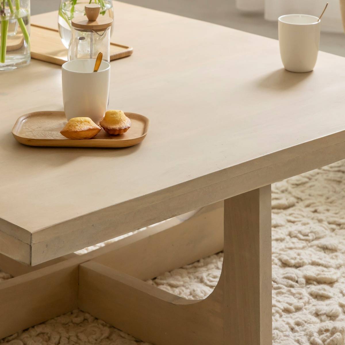 Table basse en bois de manguier ATLAS bois clair, MADE IN MEUBLES 