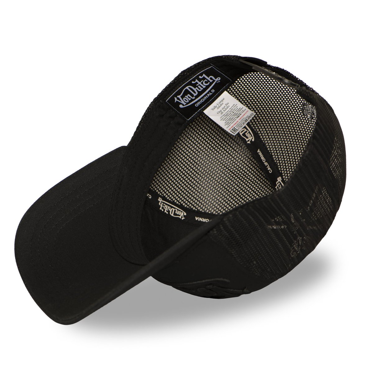 Casquette trucker EMBROIDERY noir, VON DUTCH