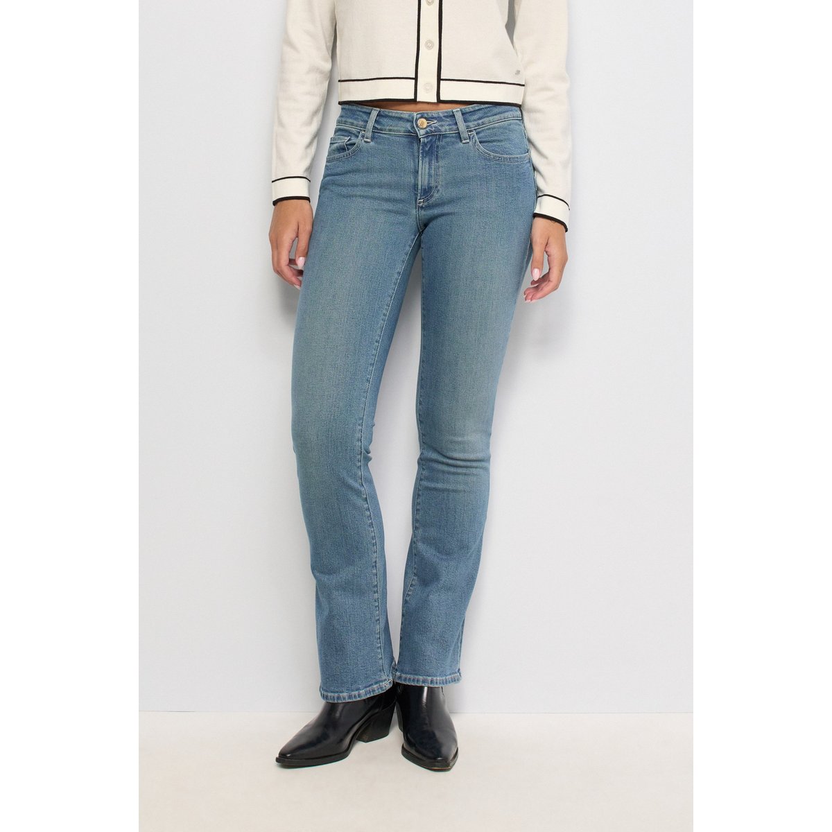 JEAN WONDER PUSH UP BOOTCUT bleu vintage, SALSA JEANS