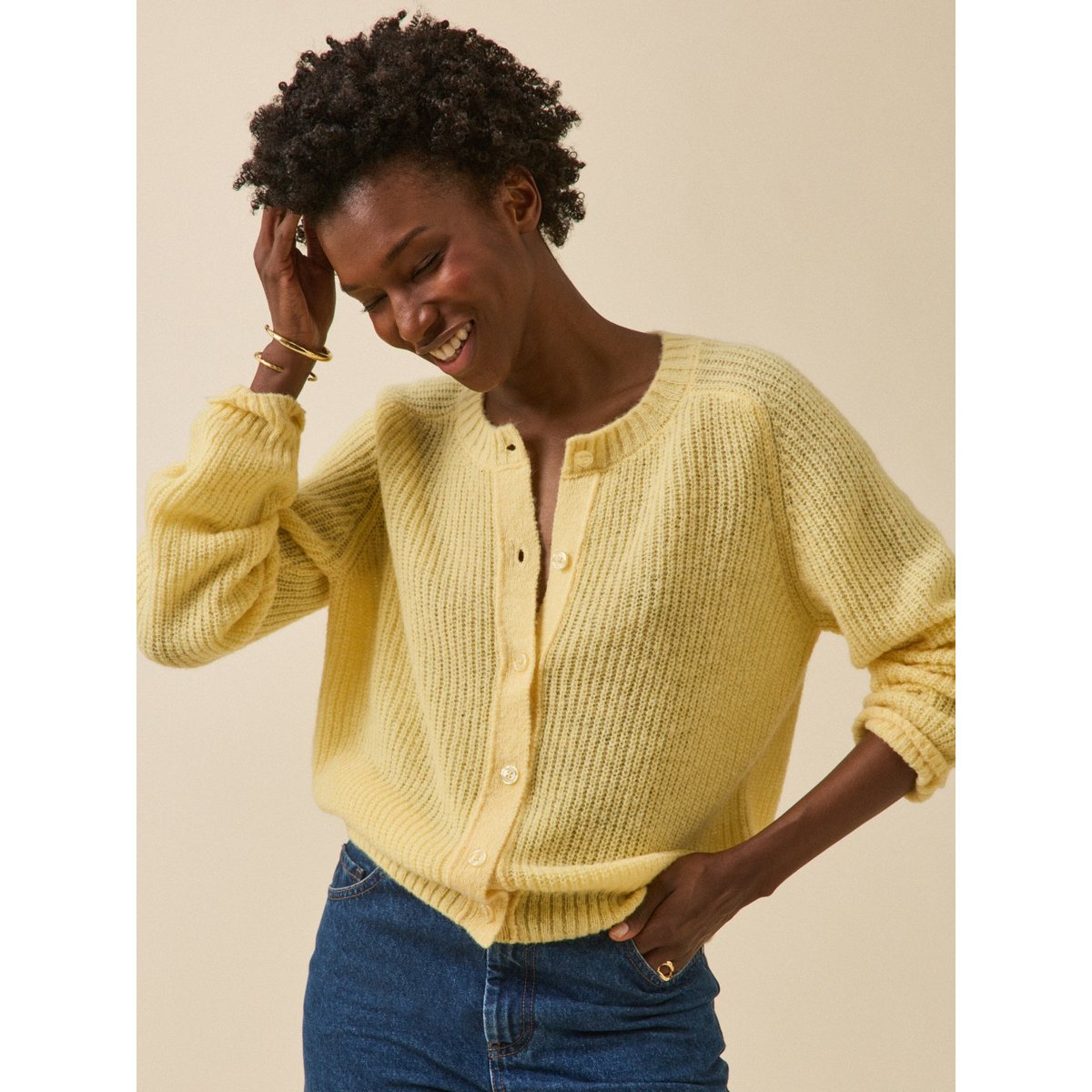 Gilet avec laine, alpaga et mohair sun, CYRILLUS