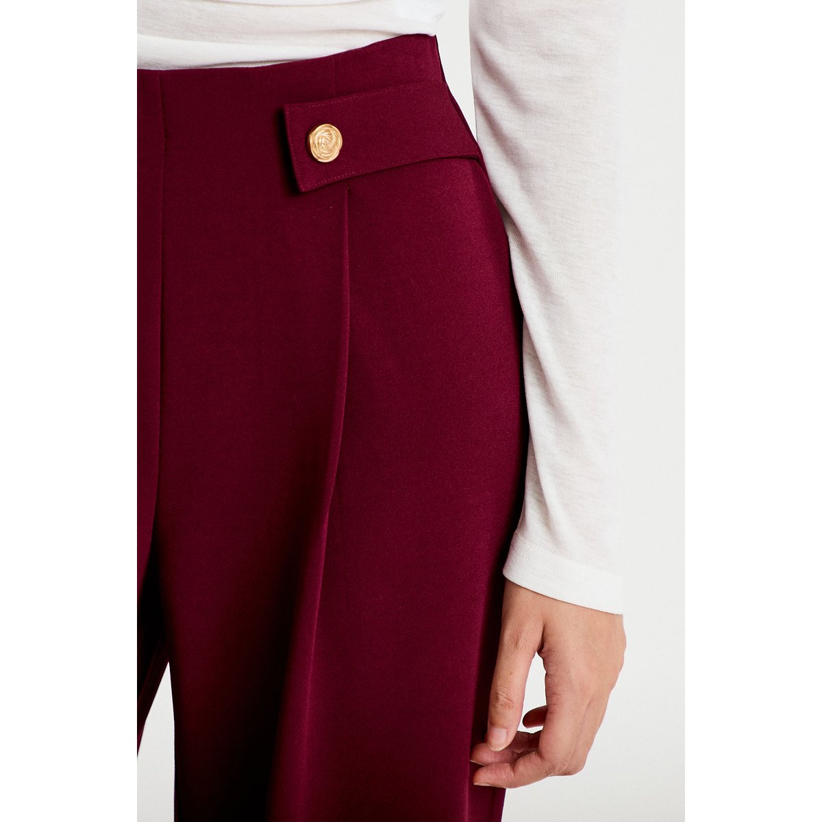 Pantalon bootcut taille standard bordeaux, CACHE CACHE