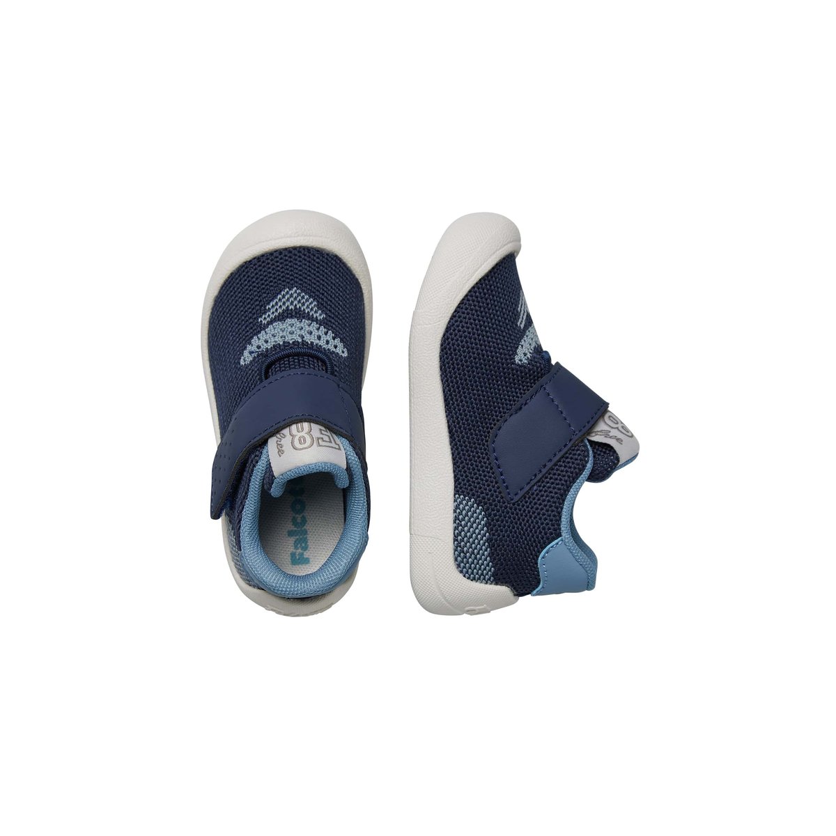 Chaussures premiers pas en similicuir et tissu FREE VL. marine, FALCOTTO