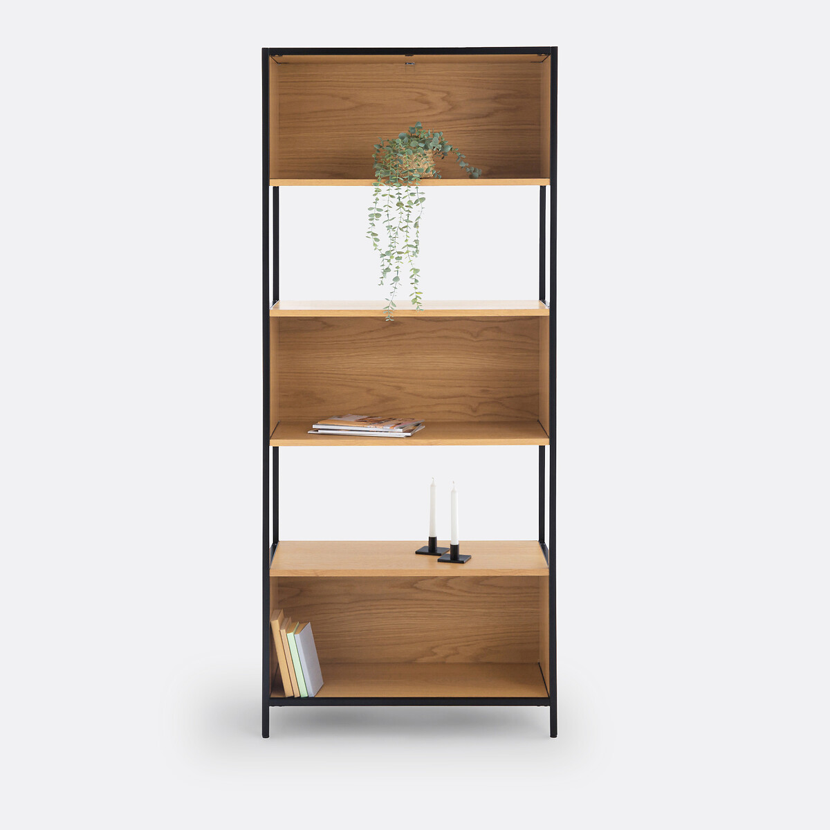 Volga Modular Bookcase with 3 Compartments in Oak Veneer natural, LA REDOUTE INTERIEURS