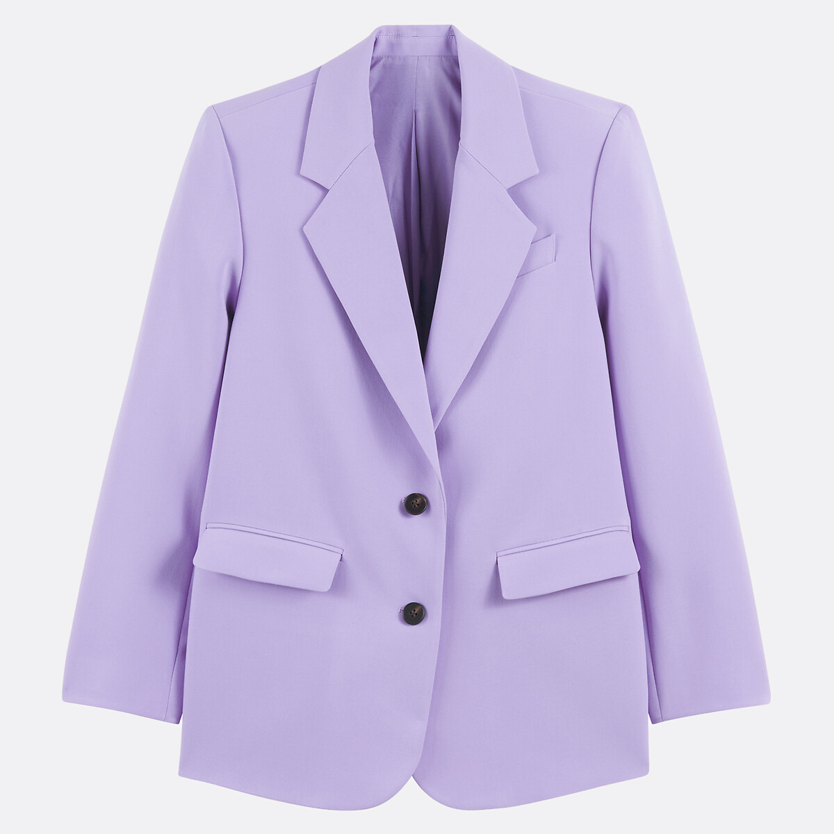 Blazer coupe droite, simple boutonnage violet parme, LA REDOUTE COLLECTIONS