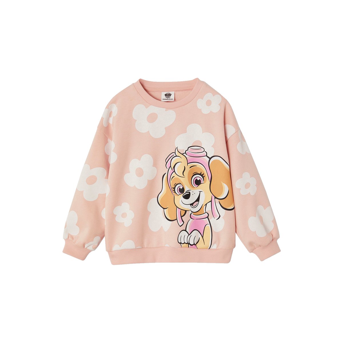 Sweat Pat Patrouille® à fleurs motif Stella rose poudré, VERTBAUDET