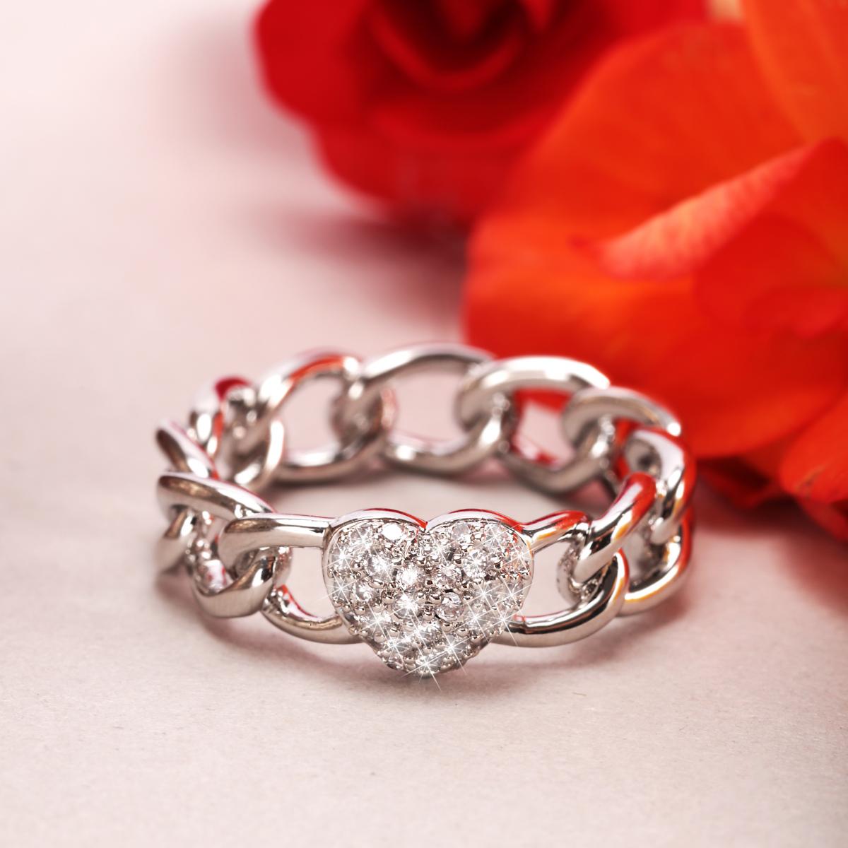 Bague en laiton et cristal INCONTRI argent, MORELLATO