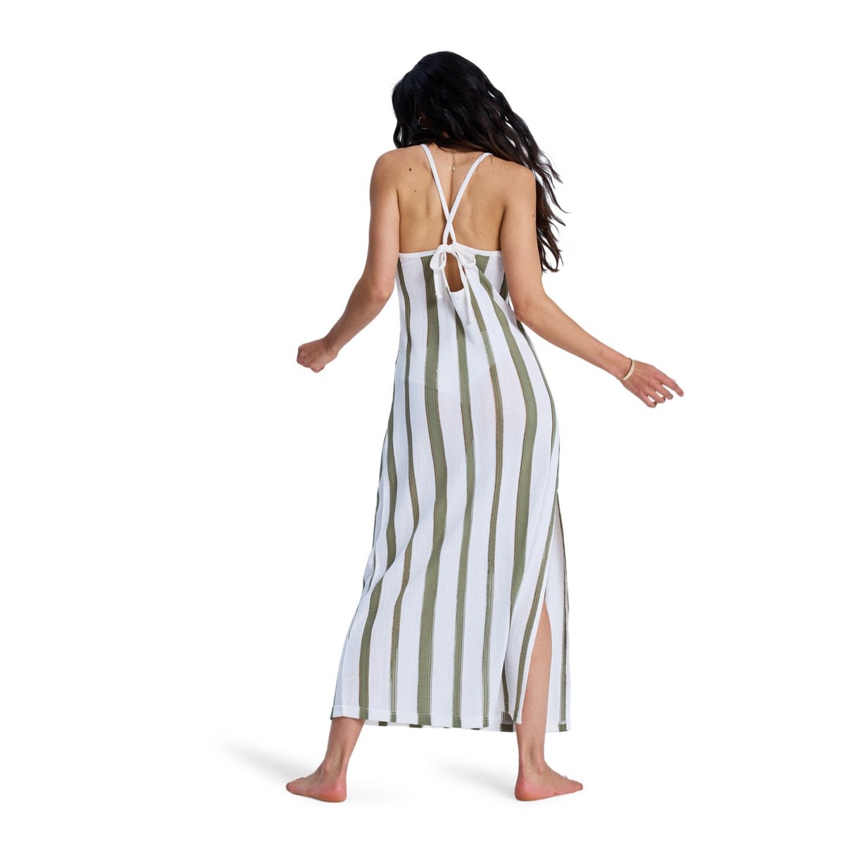 Robe de plage maxi NALU SUNSET. vert oil green, ROXY