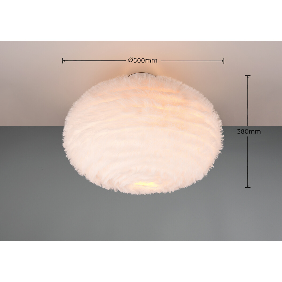 Candeeiro de teto Furry, TRIO Lighting branco, TRIO LIGHTING