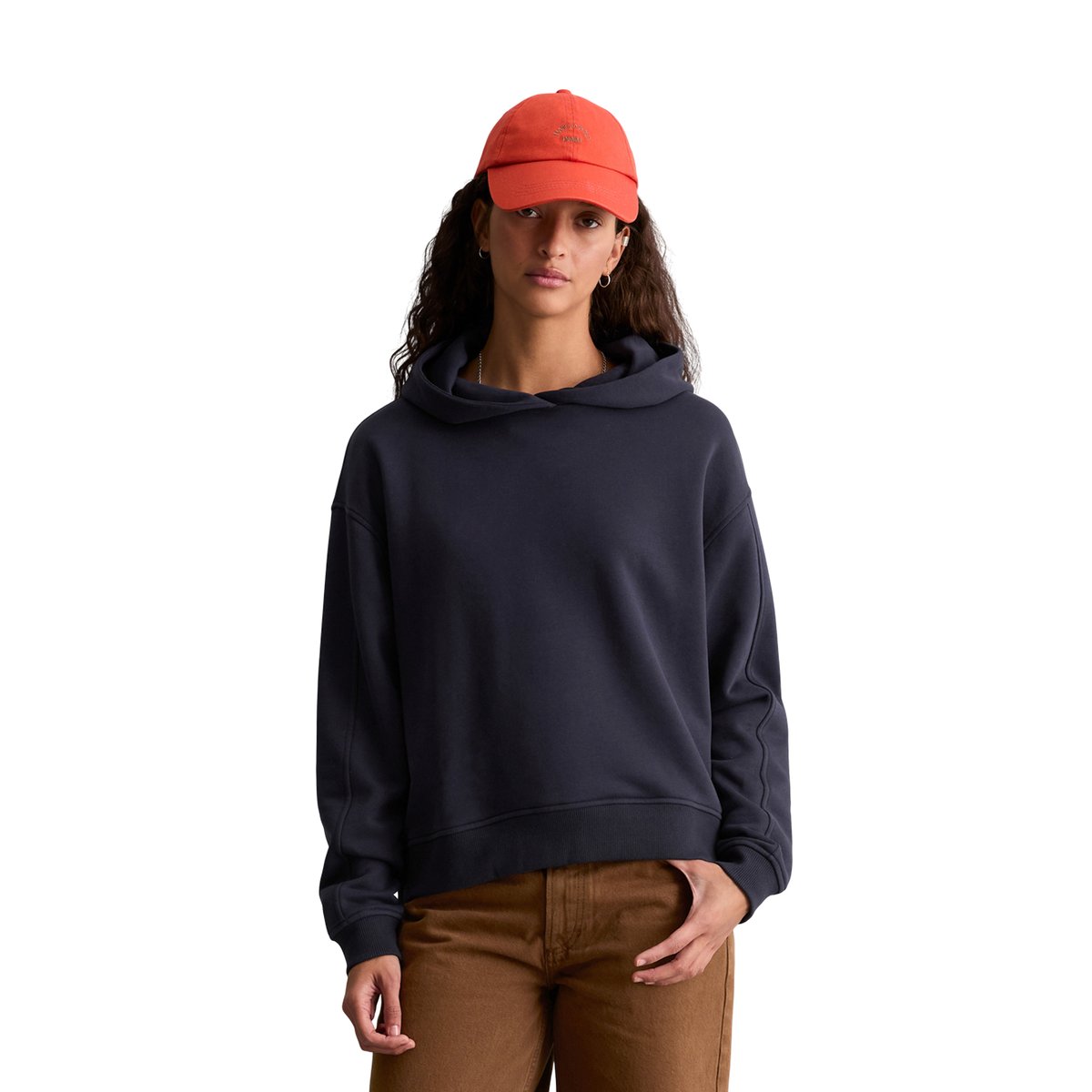 Sweat à capuche coupe classique en mélange de coton bio tout doux bleu, MARC O’POLO DENIM