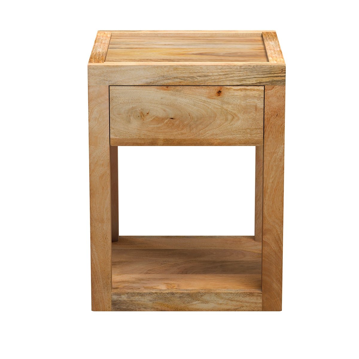 Table de chevet 1 tiroir en bois de manguier - JAKARTA bois clair, MAISON PAVANE
