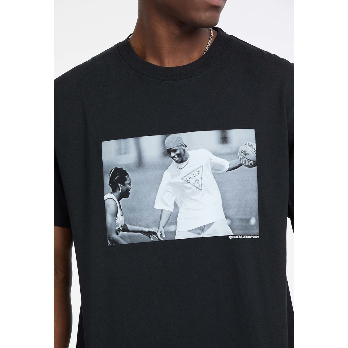 T-Shirt Imprimé Allen Iverson noir, GUESS JEANS