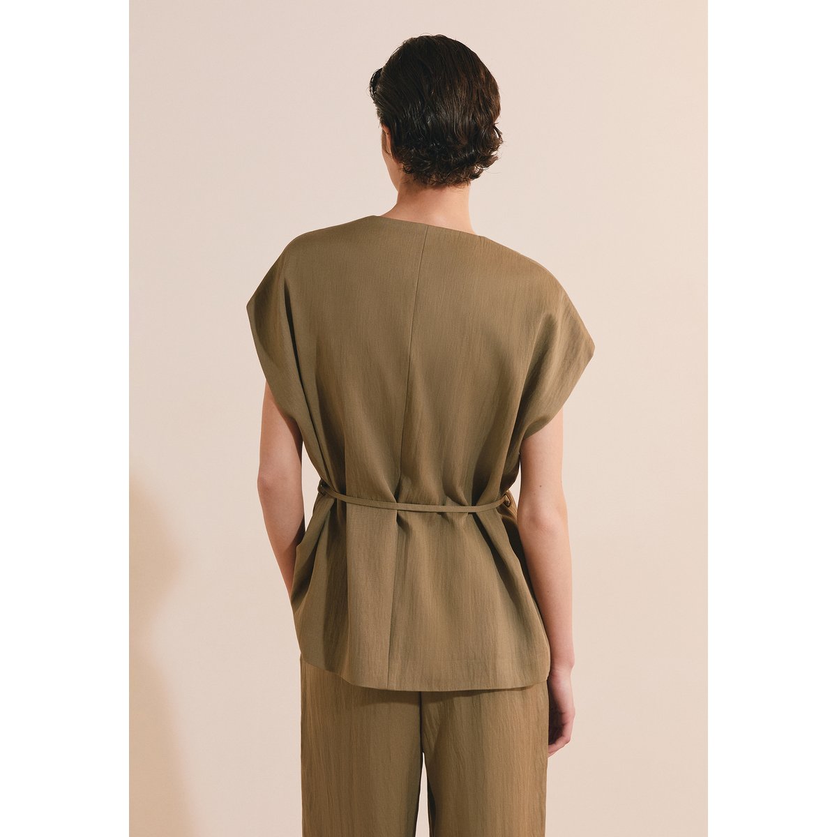 Veste kimono sans manches VELINA anis, ETAM