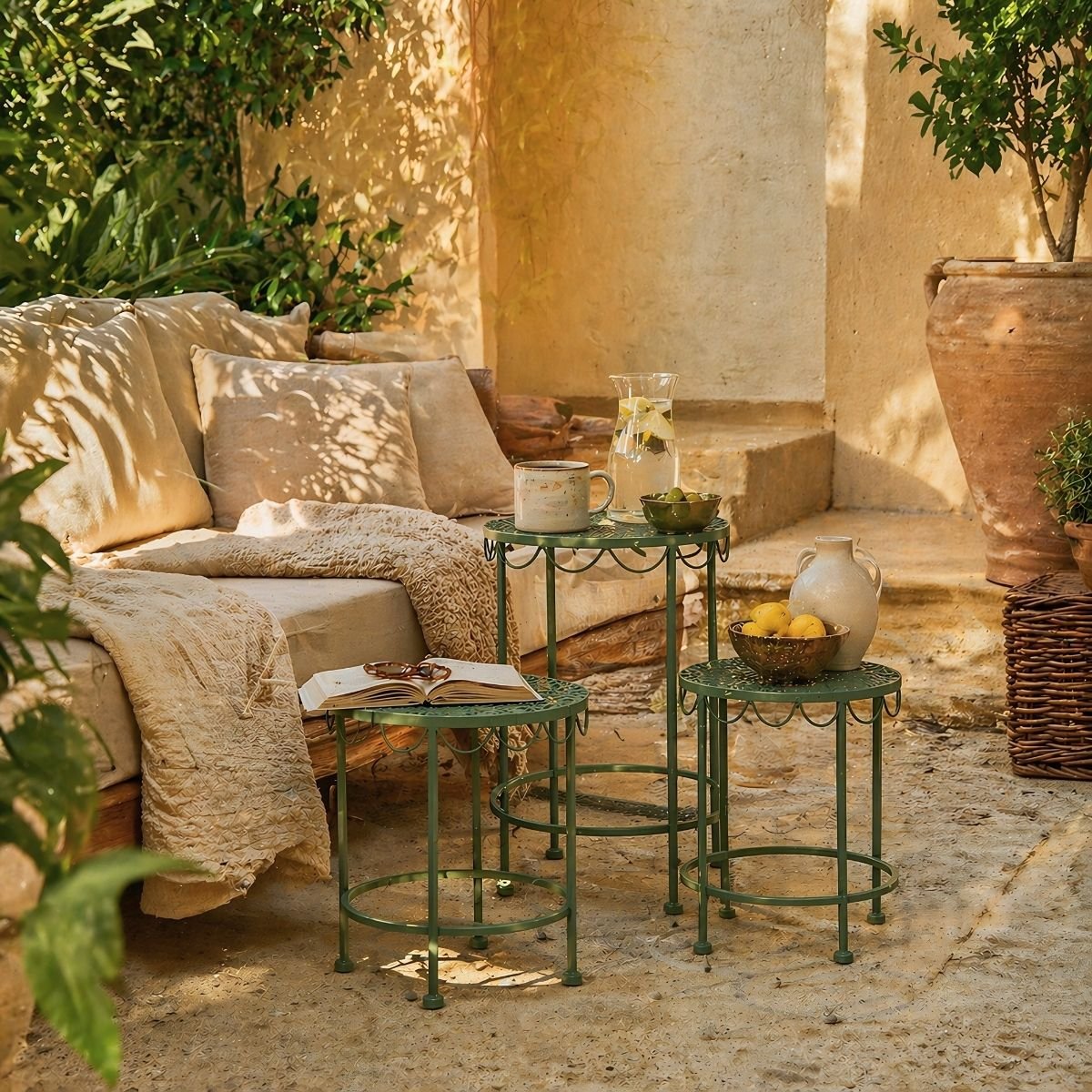 Support Pour Plantes D'extérieur MARSEILLE vert, MICA DECORATIONS
