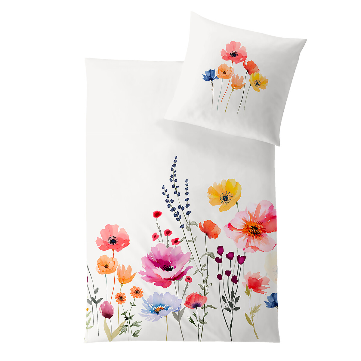 Fourre de duvet - Cellulose avec motif - Saint-Tropez blanc, EUROPE & NATURE 