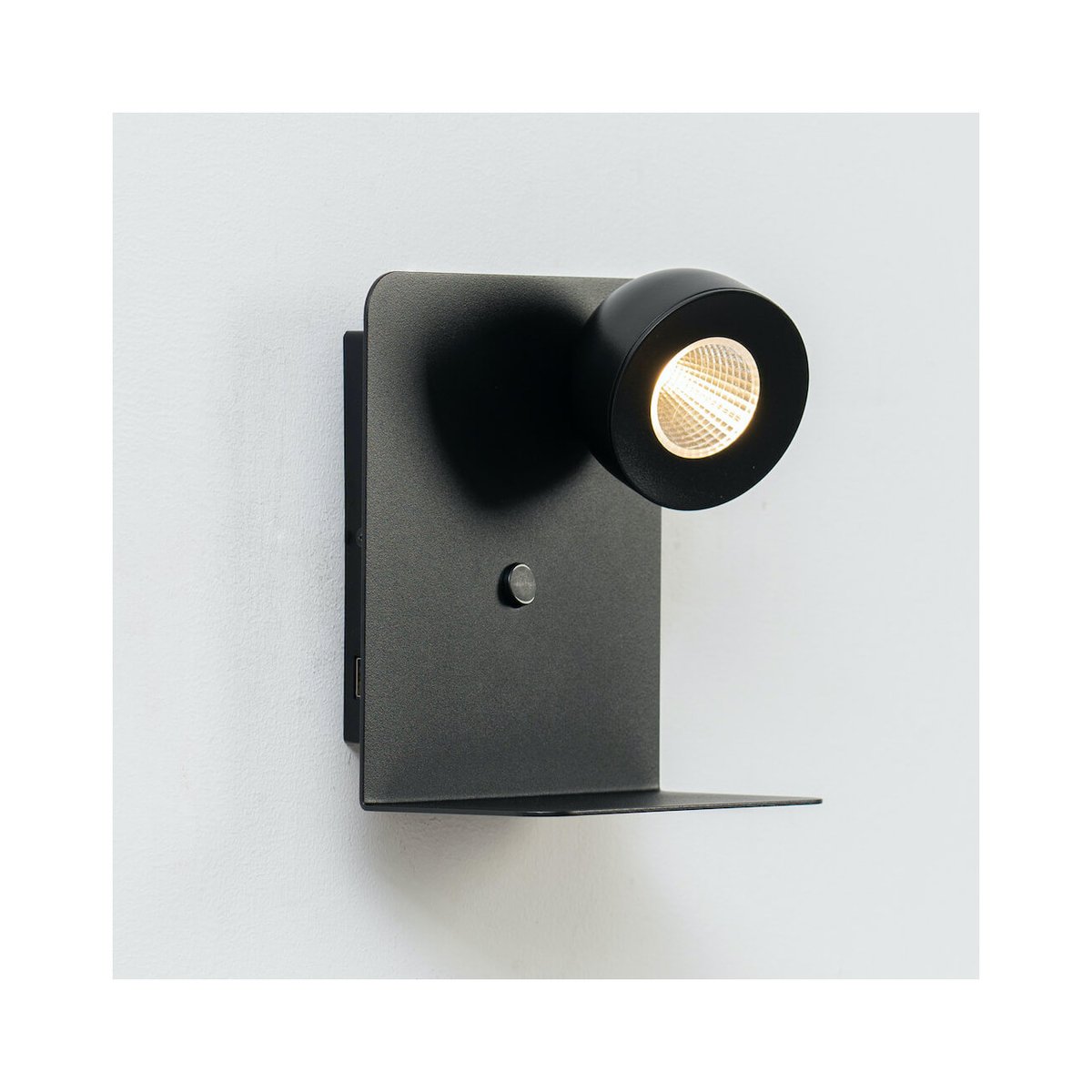 Applique liseuse noire avec USB - LYNGEN noir, KOSILUM