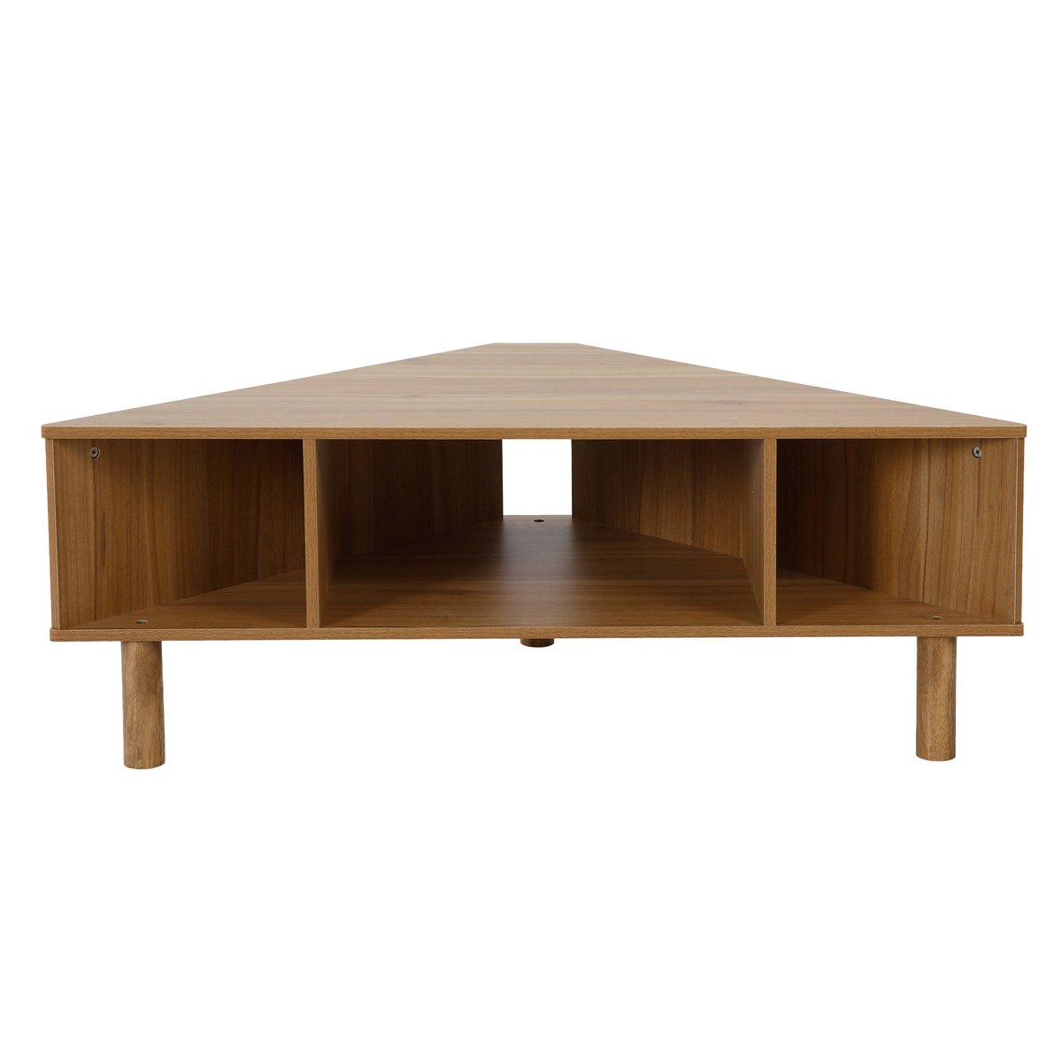 Meuble TV effet bois 120 cm style scandinave, BRADY bois clair, OVIALA