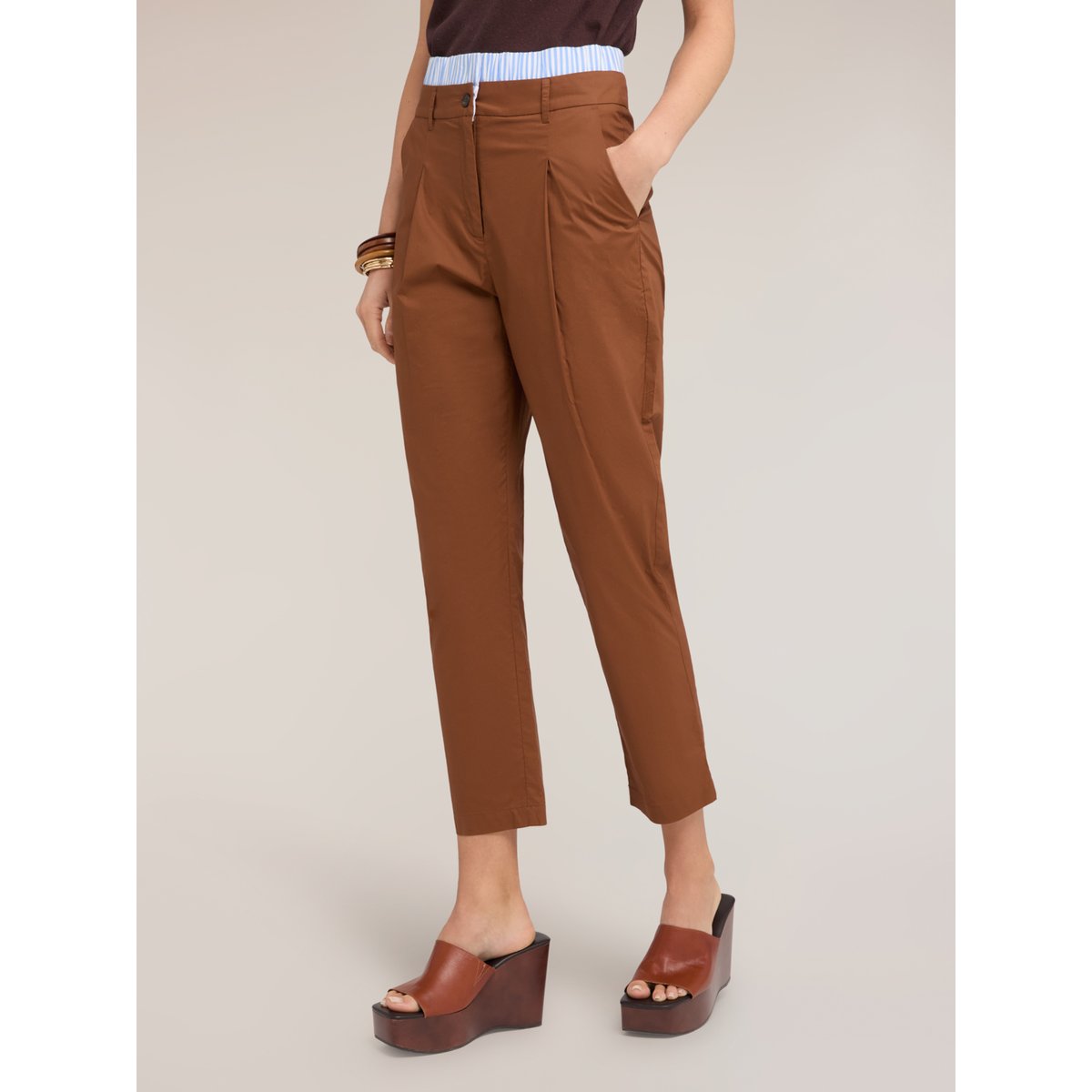 Pantalon carotte marron, MOTIVI