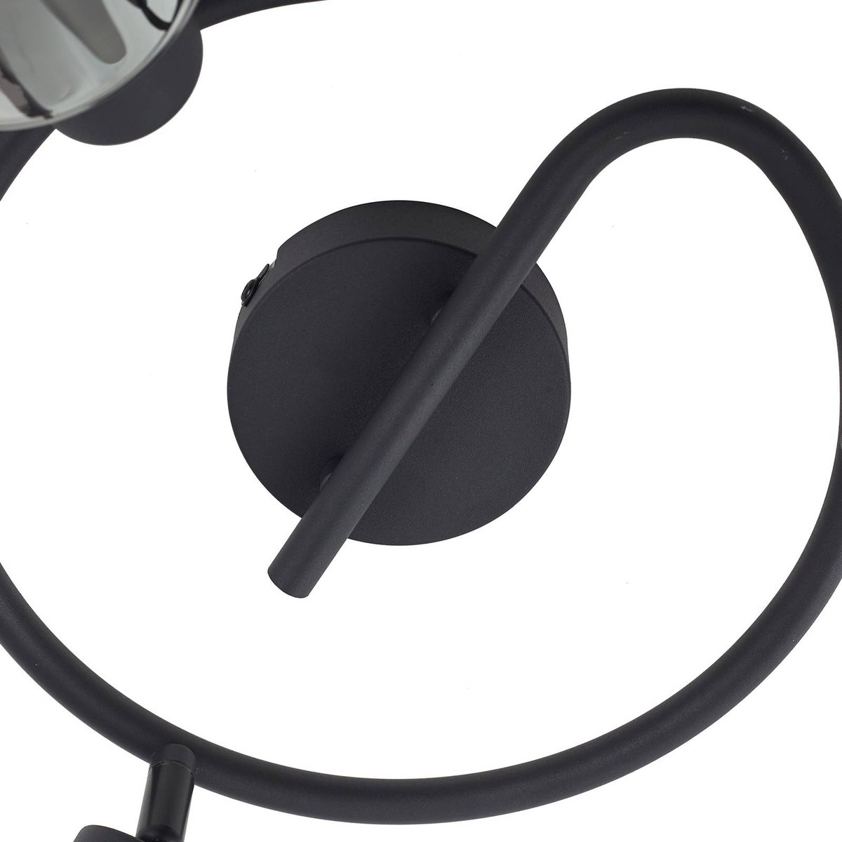 Spot en verre moderne, Netty gris fumé, noir sable, LINDBY