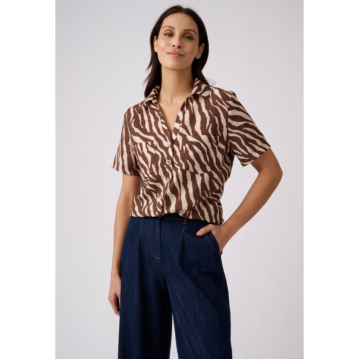 Chemisier Climatyl imprimé animalier marron animalier, DAMART