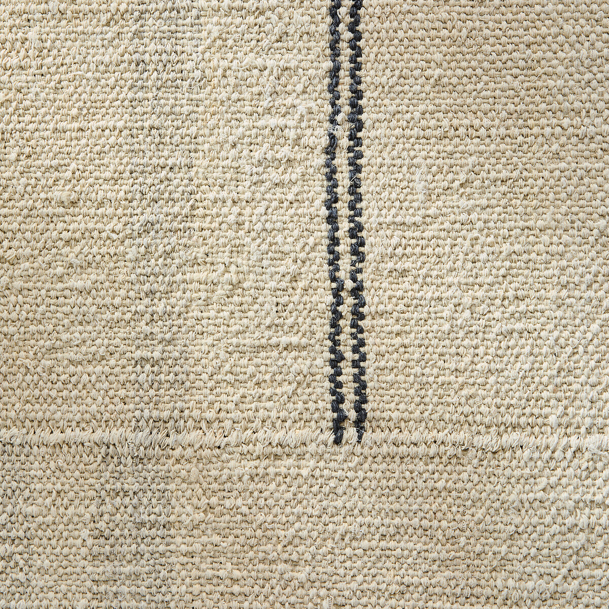 Tapis tissé main, majoritaire chanvre, Naki naturel, AM.PM