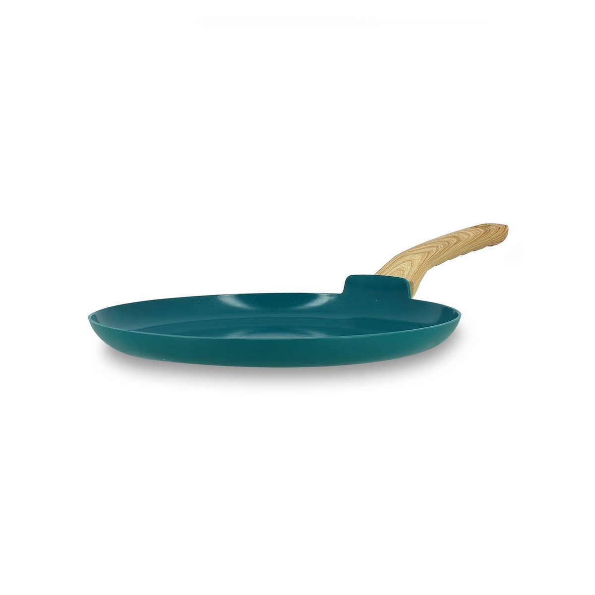 Crêpière 26cm en aluminium recyclé, COLORAMA bleu canard, MENASTYL