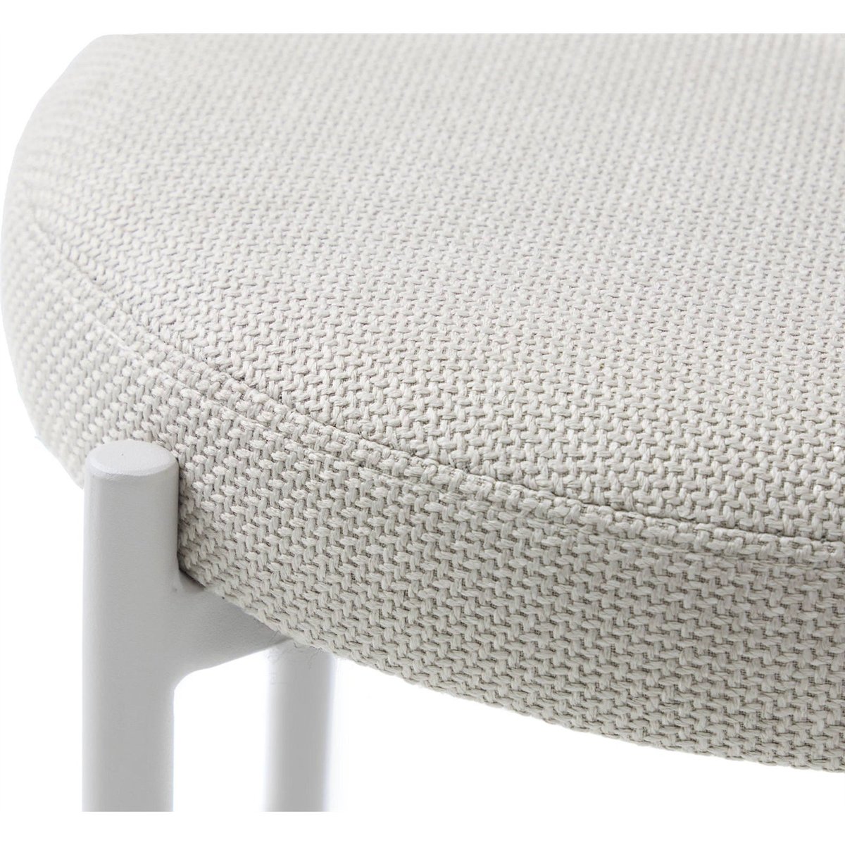 Tabouret assise rembourrée PELICAN crème, RECOLLECTION