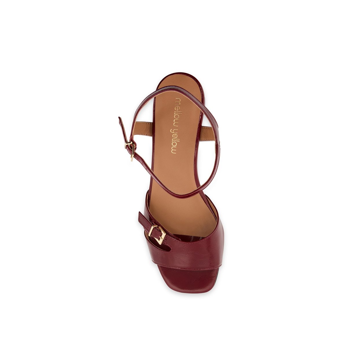 Sandale À Talon en cuir LOUISIANE cerise, MELLOW YELLOW