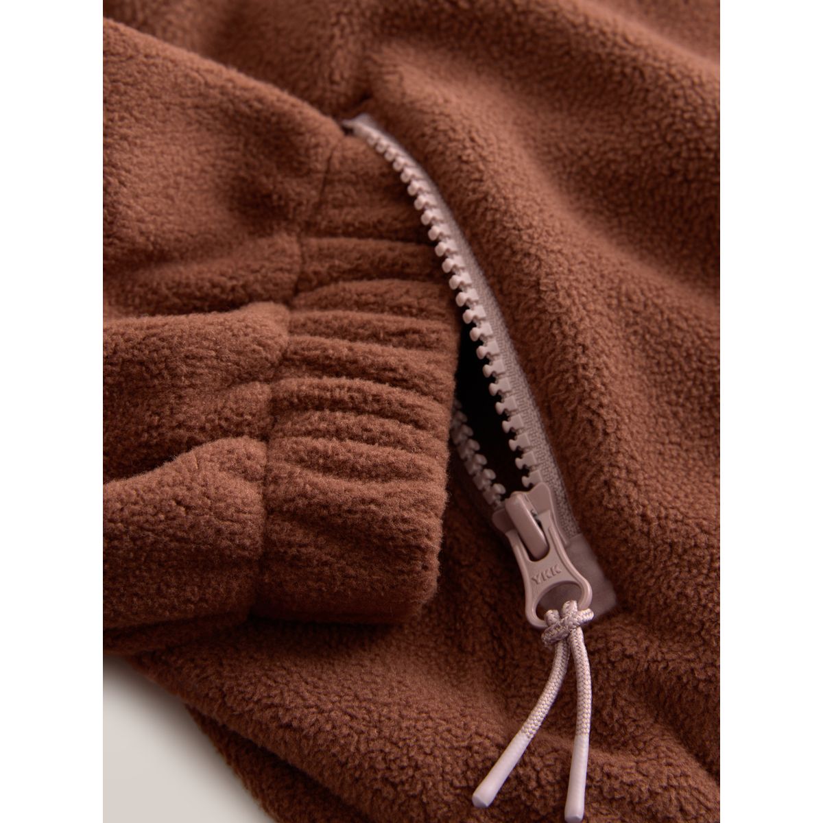 Veste à capuche zippée en polaire marron chocolat, NEXT