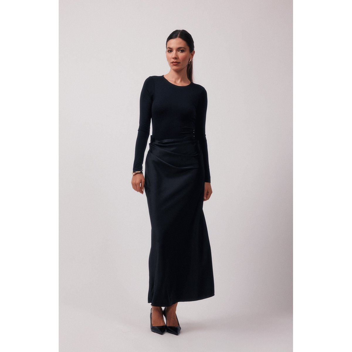Robe deux pièces ROMANE noir, BENOA